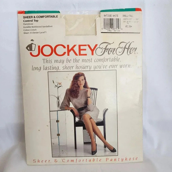Jockey Accessories - Jockey for Her Bodyshaper Pantyhose Hosiery Antique White Sz Small Tall New